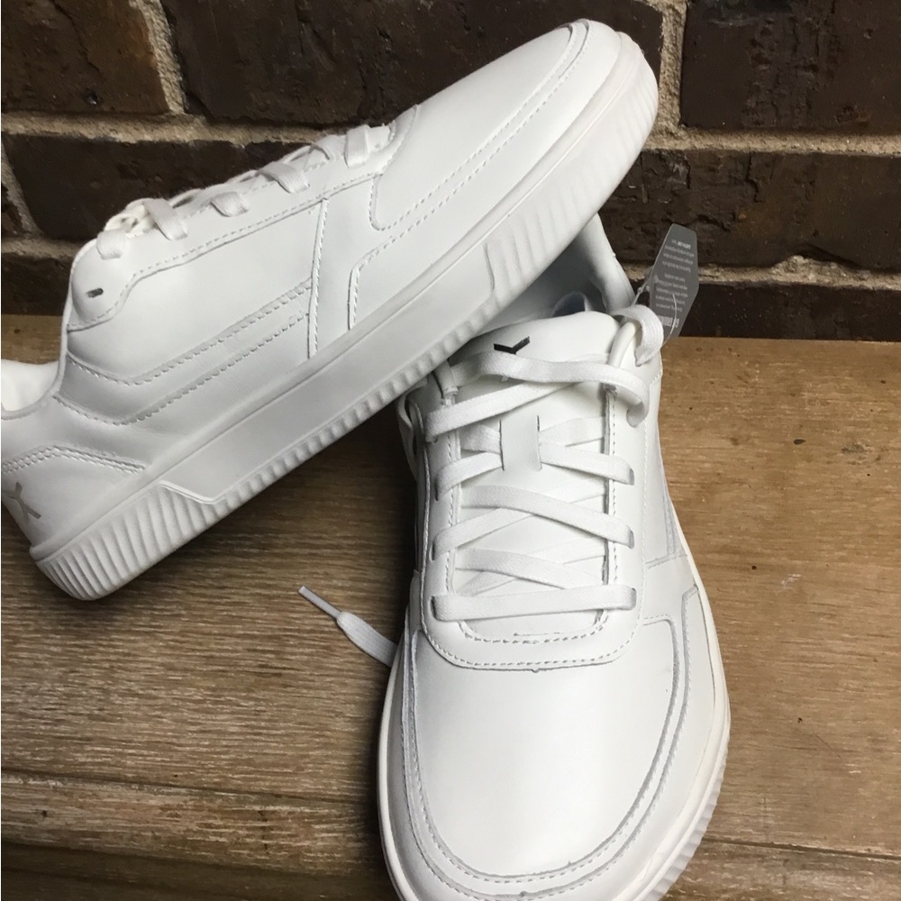 White Low-Top Leather Sneakers woman’s - Picture 13 of 14